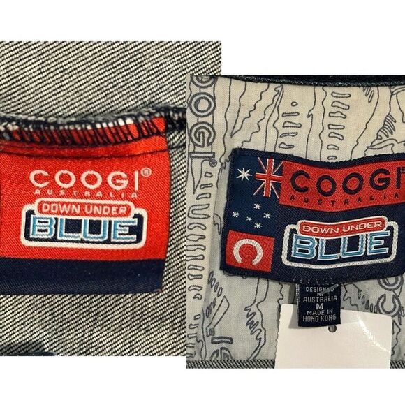 Coogi Australia VTG 90s Y2K Down Under Blue Denim Jacket Retro Women’s Size M Me - Picture 8 of 9